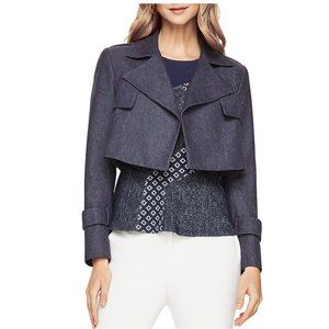 BCBCMAXAZRIA cropped indigo denim trench jacket